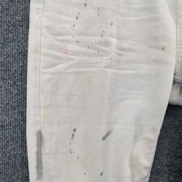 Cult of Individuality Womens Jeans White Gray 27 Gypsy High Rise Paint Splatter - Picture 5 of 14